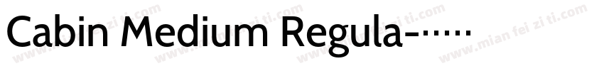Cabin Medium Regula字体转换